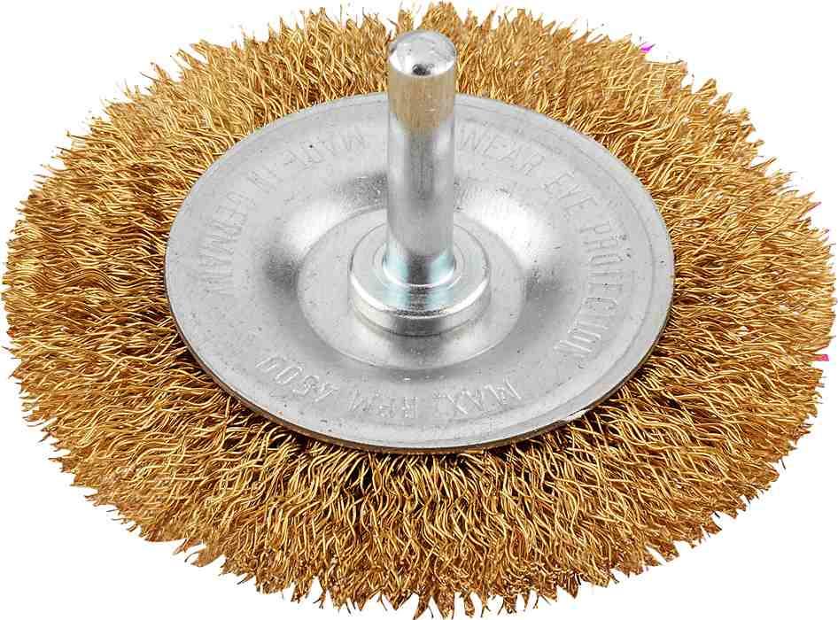 SPAZZOLA A DISCO IN OTTONE mm 75