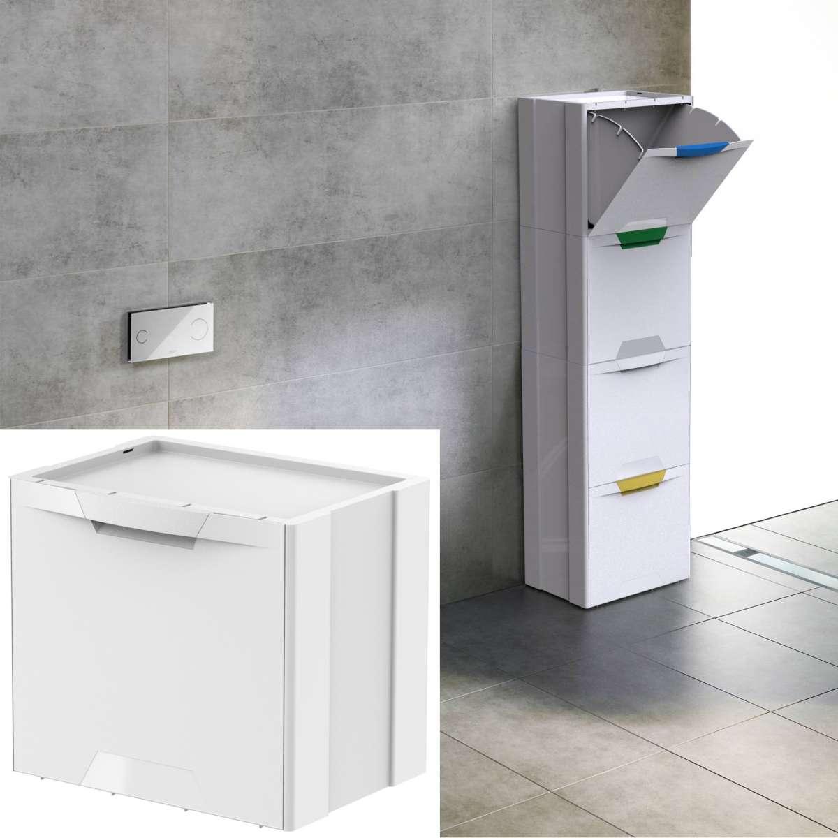 Pattumiera meliconi ecobuses lt.22 bianco