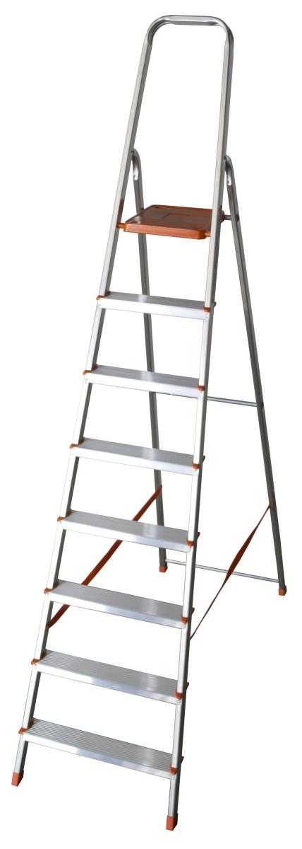 Scala in alluminio 8 gradini eurodomus