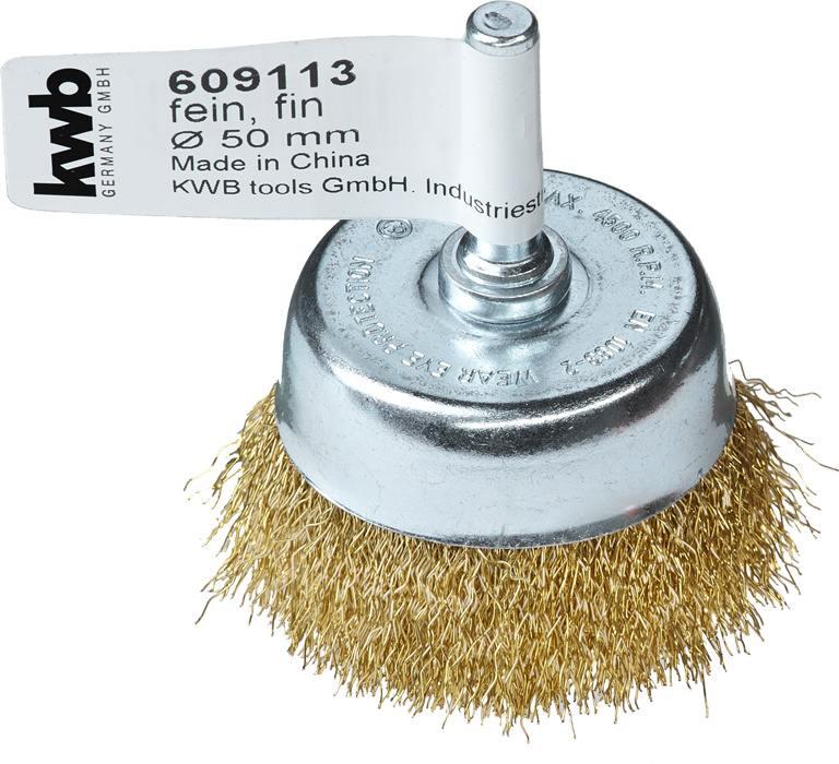 Spazzola a tazza filo di ottone 50 mm