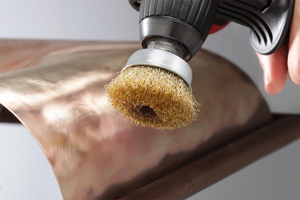 Spazzola a tazza filo di ottone 50 mm