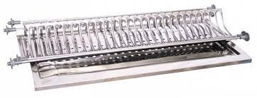 SCOLAPIATTI INOX PIEGHEVOLE C/MOLLA cm. 76