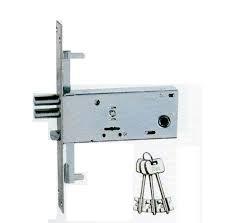 Serratura infilare doppia mappa frontale mm.24 altezza cassa mm.64 art.961901b4n