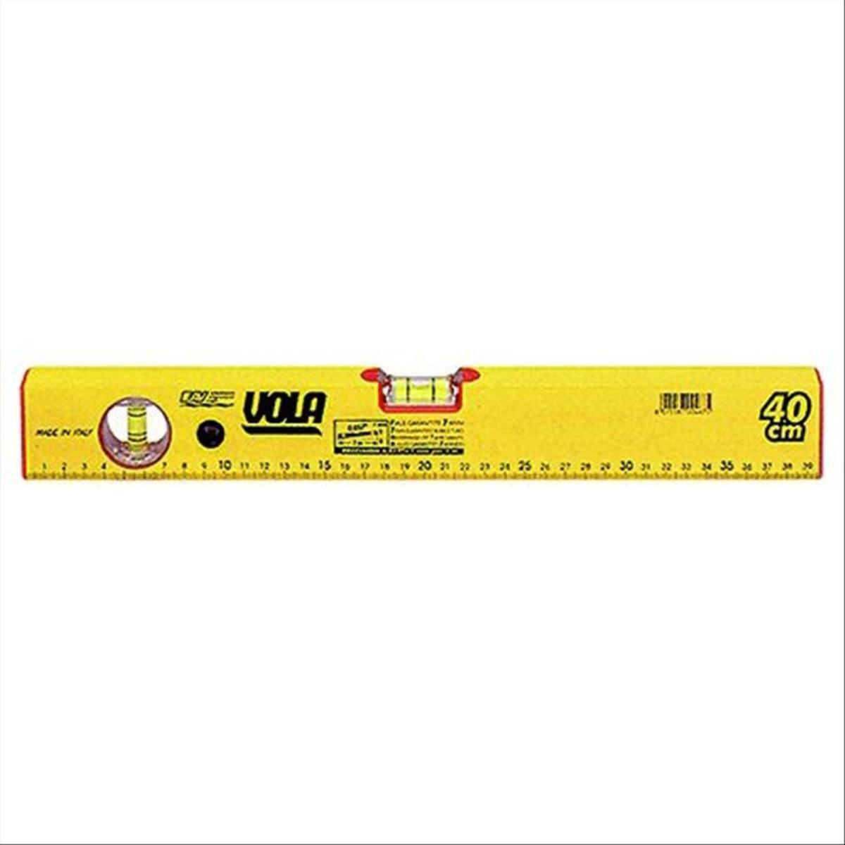 Livella a 3 bolle d'aria in alluminio fiala centrale regolabile con viti cm 30