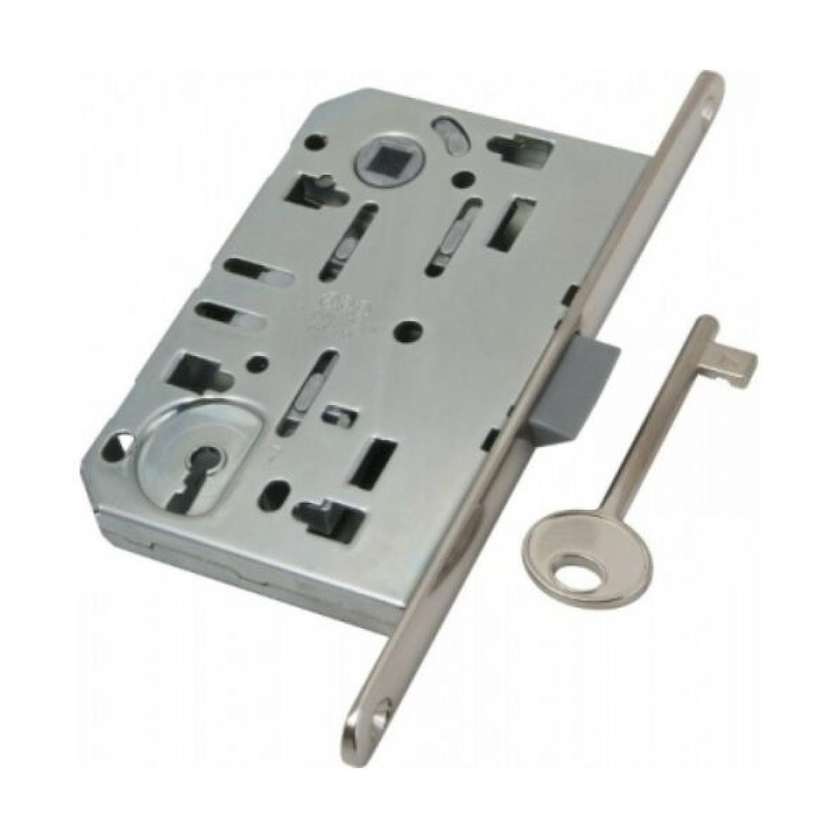 Serratura infilare patent tondo 50 scrocco centrale cromato