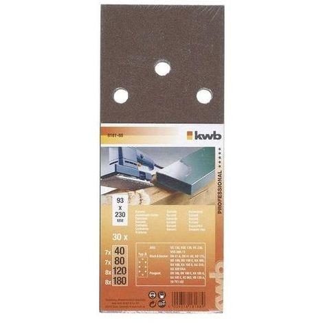 SET NASTRI ABRASIVI PER LEGNO E METALLO 93x230 30Pz