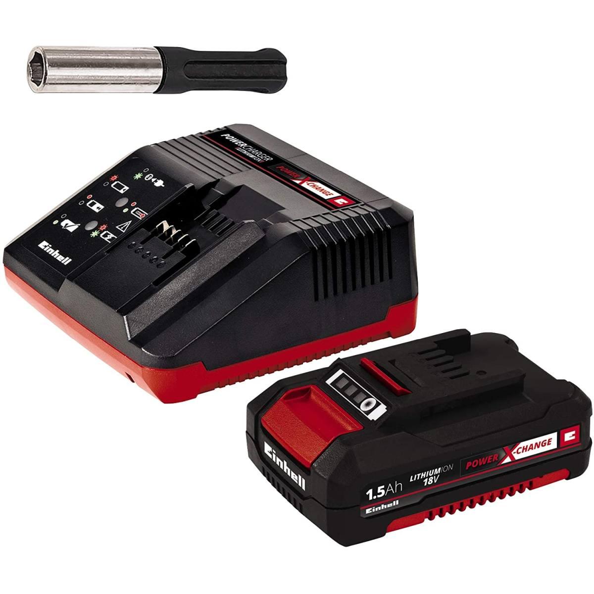 Einhell TE-HD 18 Li Kit Tassellatore, 18 V, Nero, Rosso, Con Batteria Da 1,5Ah e Caricabatteria