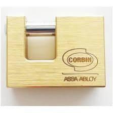 Lucchetto rettangolare ottone antiscasso corbin mm 90